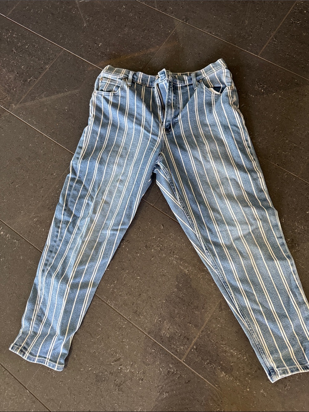 GAP Striped High-Rise Jeans